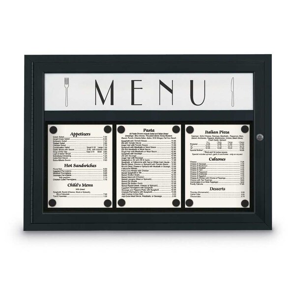Sliding Door Indoor Enclosed Corkboard, 7